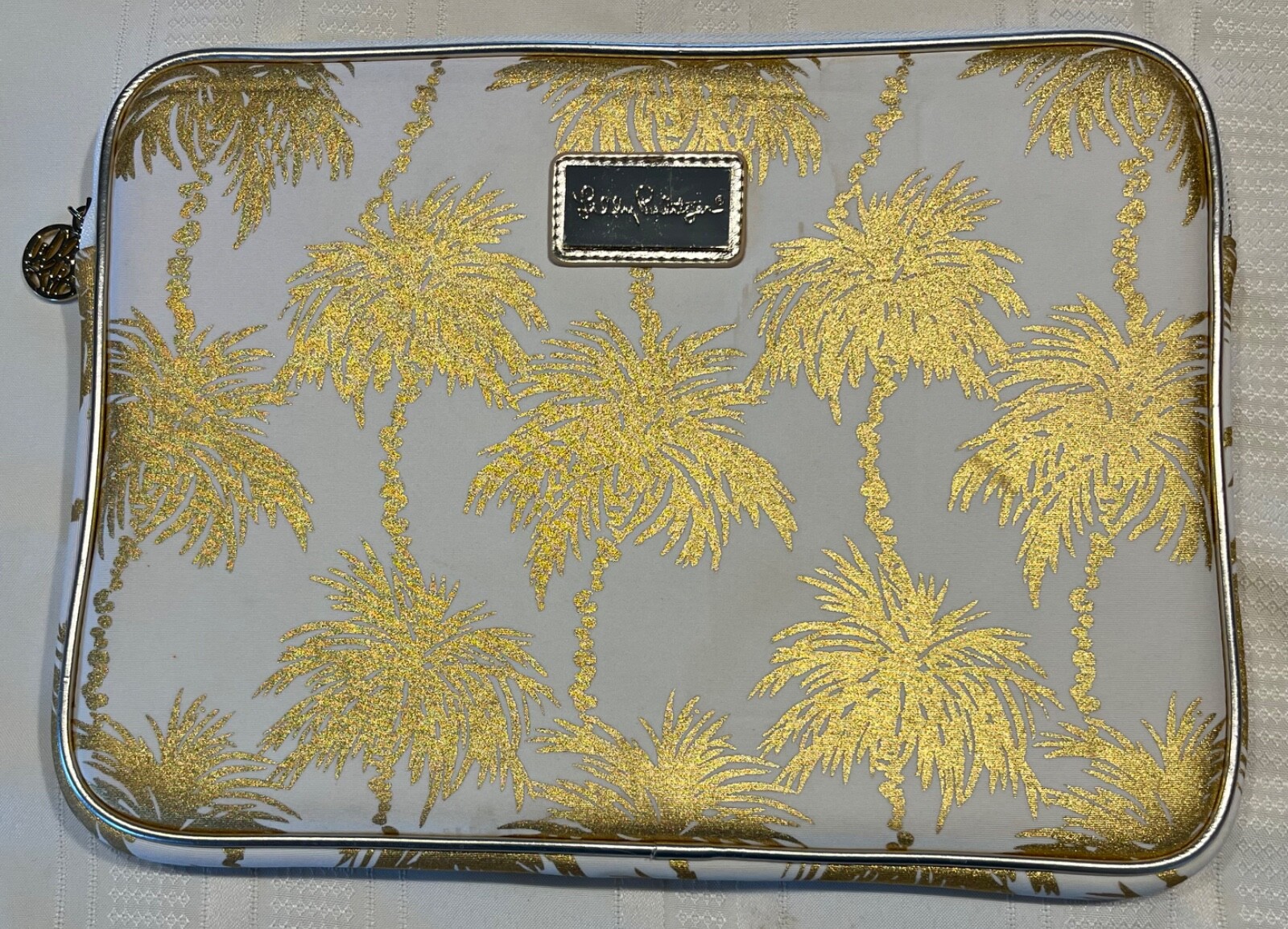 Lilly Pulitzer Laptop Padded Carrier Case Sleeve Palm Trees Island Time Print