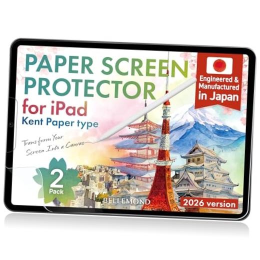 Kent Paper Screen Protector for (A17 Pro) & Mini 6 - 2 Pack, Made in iPad Mini