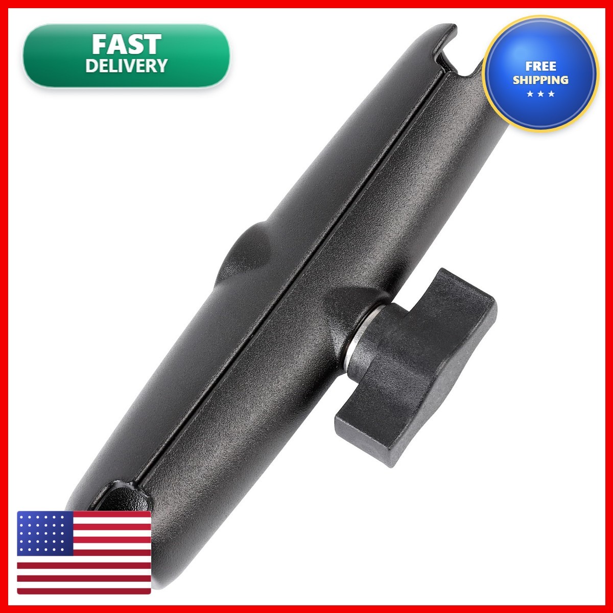 FPN Aluminum Double Socket Arm For RAM 1" Ball Mounts (5.91" Long Arm)
