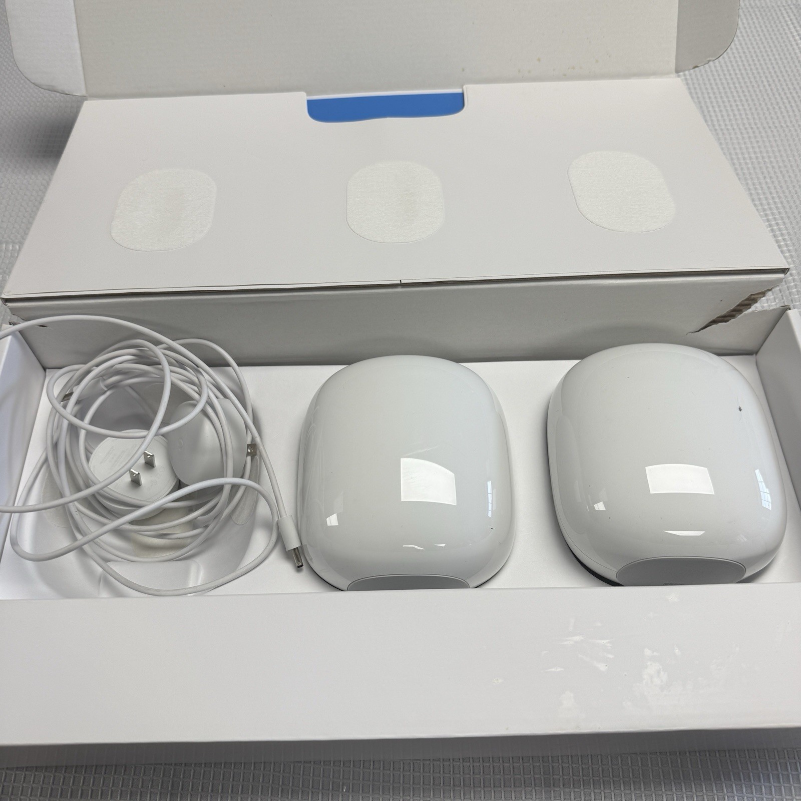 2 Only Google Nest Wifi Pro 6E 2 Port Wireless Mesh Router GA03690-US Snow