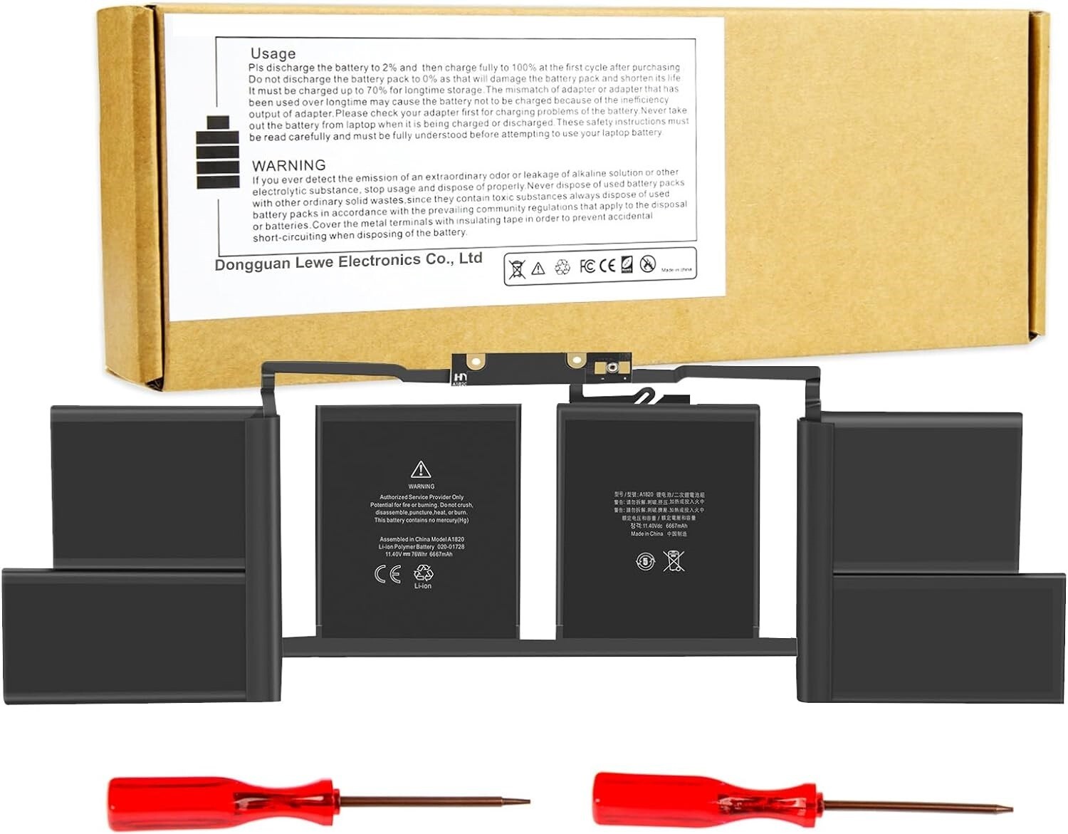 A1820 A1707 Battery For Apple MacBook Pro 15'' Late 2016 Mid 2017 EMC 3072