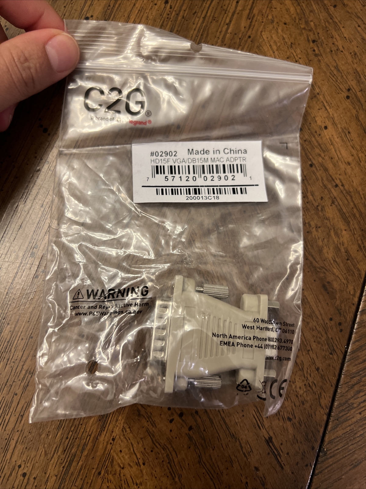HD15F VGA/DB15M MAC ADPTR