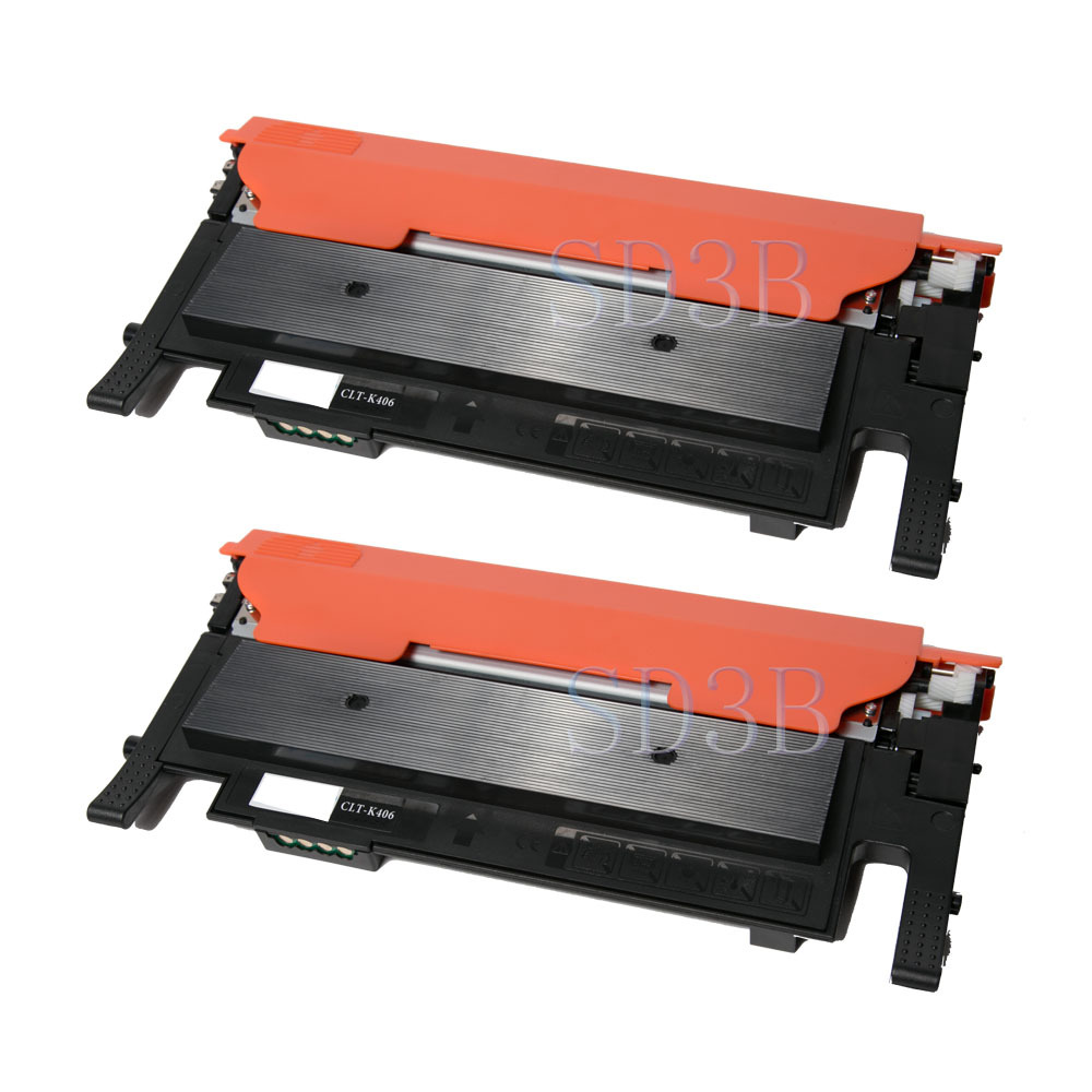 2 x Compatible Black Toner Cartridge for Samsung CLT-K406S Xpress C410W C460FW