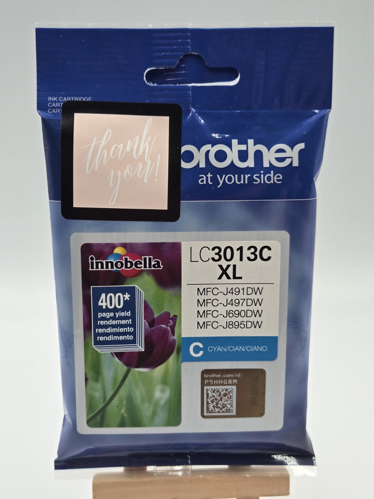 Brother Genuine LC3013C-XL Single High Yield Cyan Ink Cartridge - New Sealed
