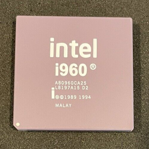 NOS NEW Intel i960 A80960CA25 CPU - 1 CPU - Gold Recovery/Collection
