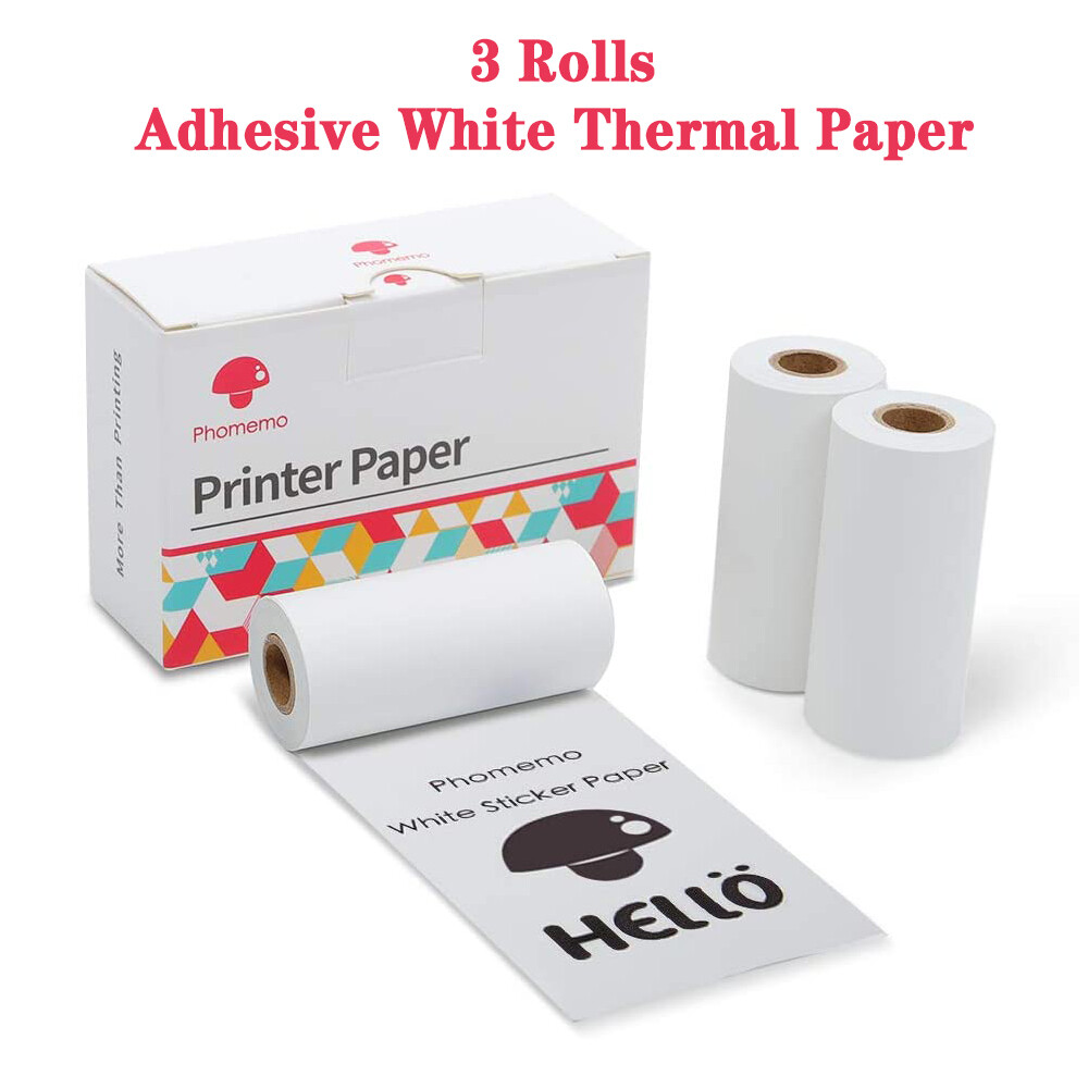 Bluetooth Portable Mini Photo Printer Adhesive Thermal Paper Wireless Printing