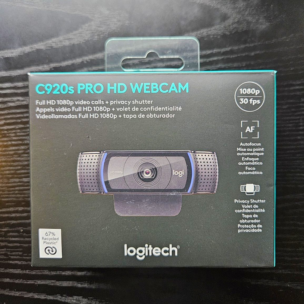 Logitech C920s Pro HD Webcam 1080p 30fps Autofocus Privacy Shutter USB 2.0