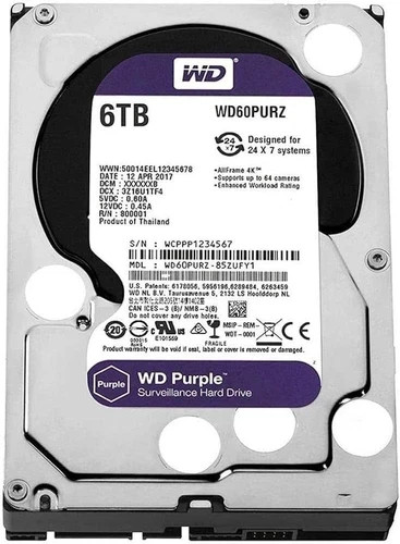 WD WD60PURZ 6TB 3.5" SATA Enterprise Hard Drive Purple HDD Western digital