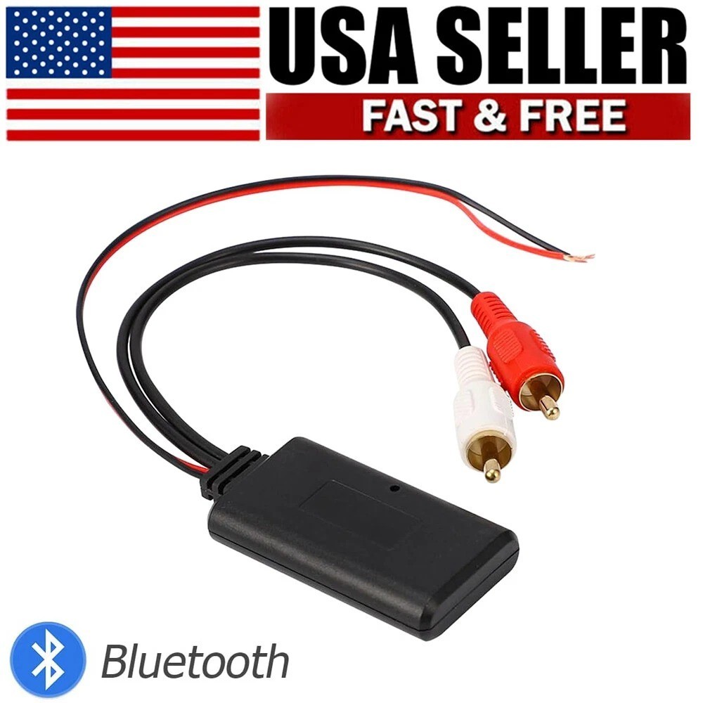 Universal Bluetooth Audio Receiver 2 RCA Wireless Stereo Adapter for Car Audio