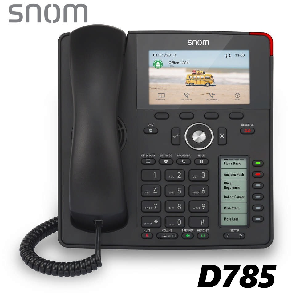 SNOM D785 4.3" Color Display 12-Line SIP IP Desk Telephone Phone with Bluetooth