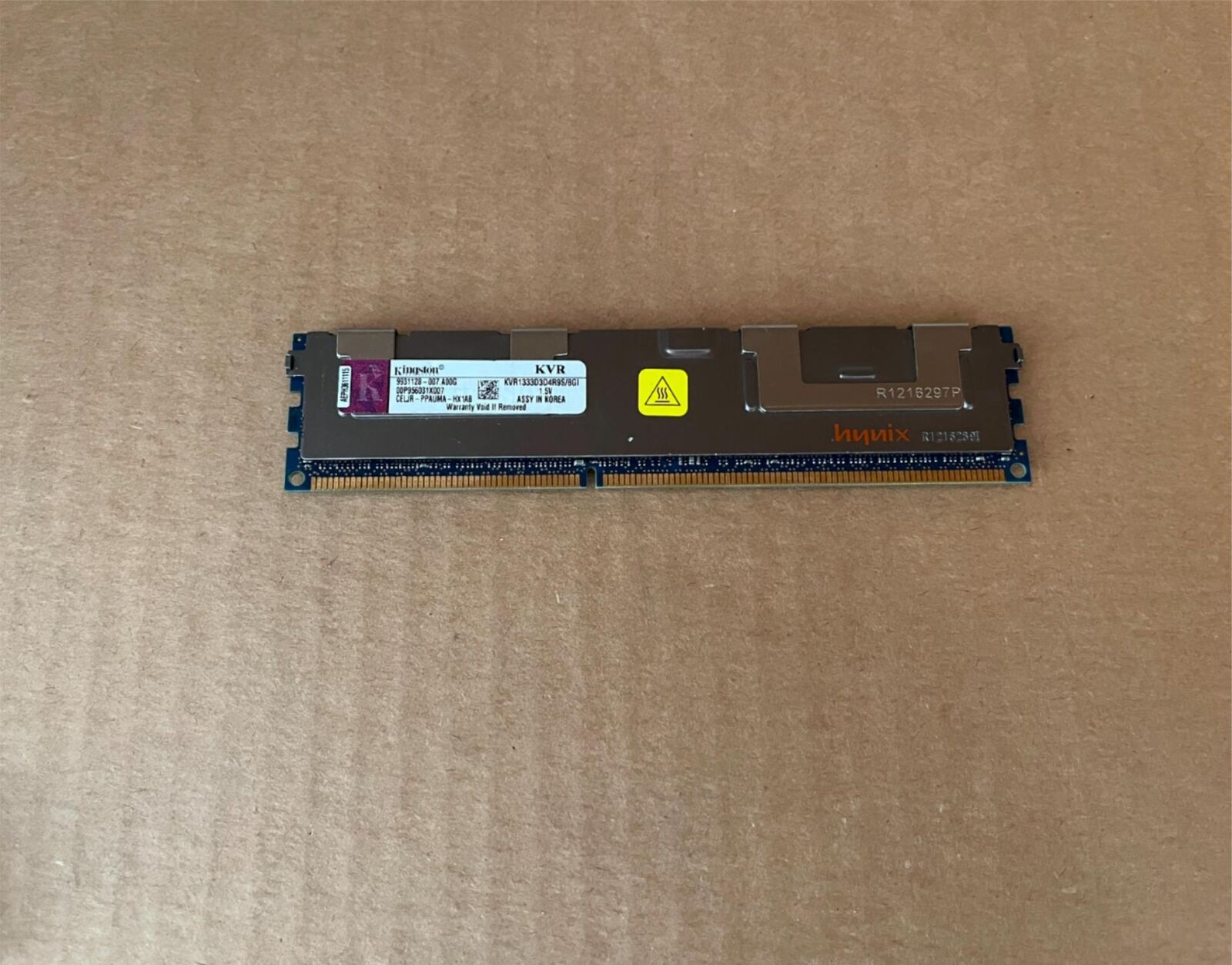 KINGSTON 8GB DDR3 PC3-10600 SERVER MEMORY KVR1333D3D4R9S/8GI B7-1(6)