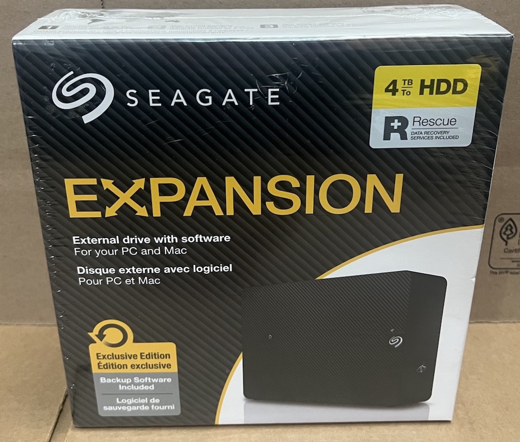 NEW SEALED Seagate Expansion Desktop 4TB HDD External Hard Drive Stkr4000400