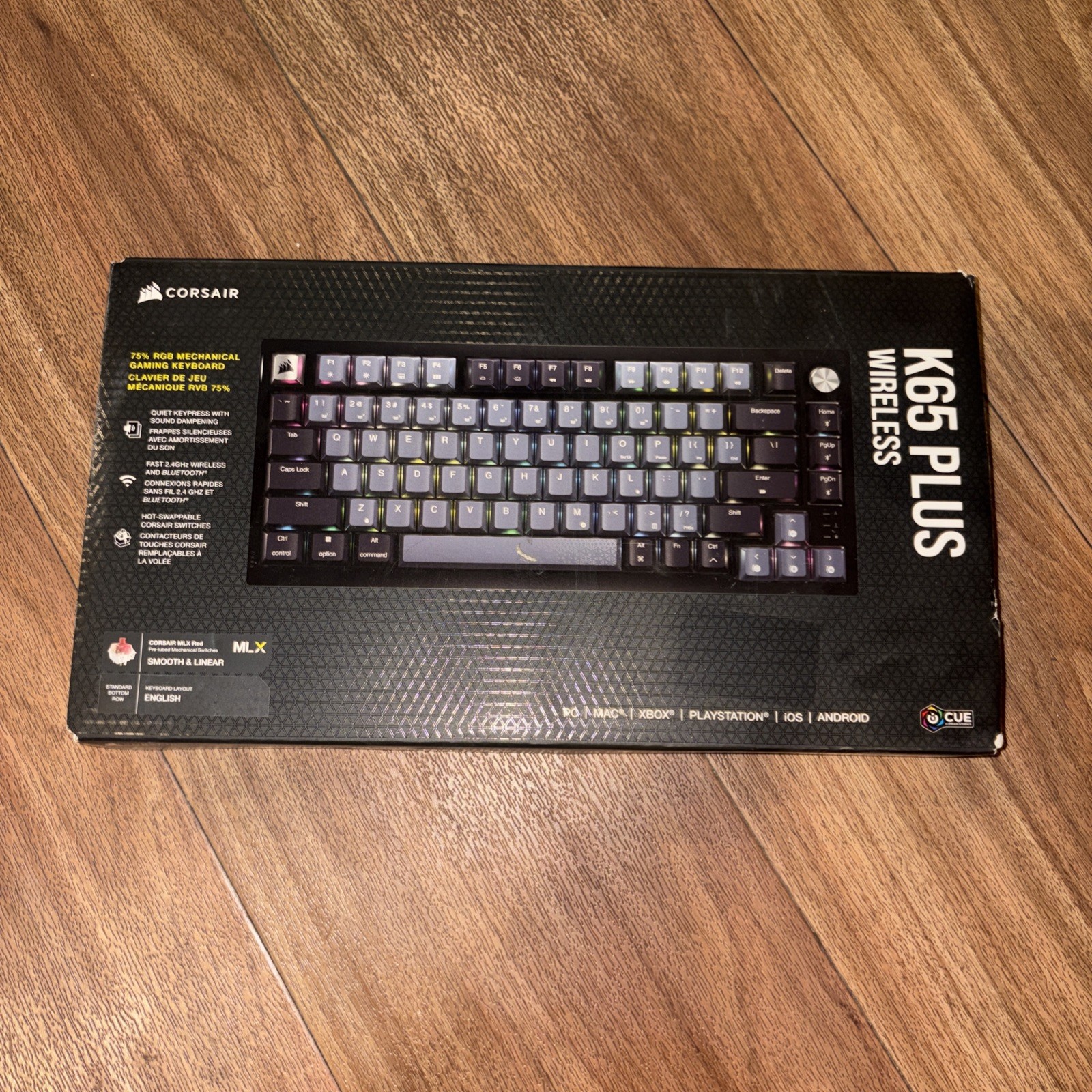 CORSAIR - K65 PLUS RGB 75% Wireless Mechanical MLX Red Switches - Sealed