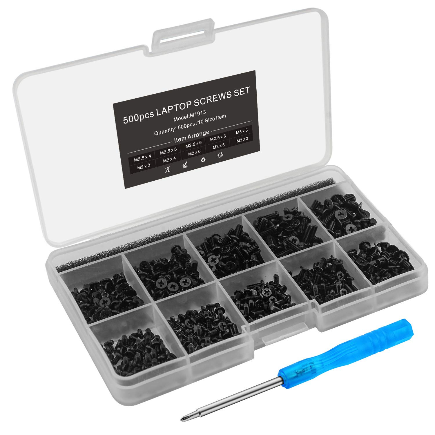 500Pcs Laptop Notebook Screws Set for IBM HP Dell Lenovo Samsung Sony Toshiba Ac