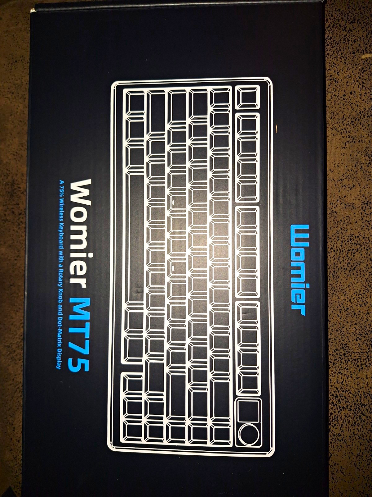 Womier MT75 75% Wireless/Wired Hot Swap Backlit Keyboard Knob Display White