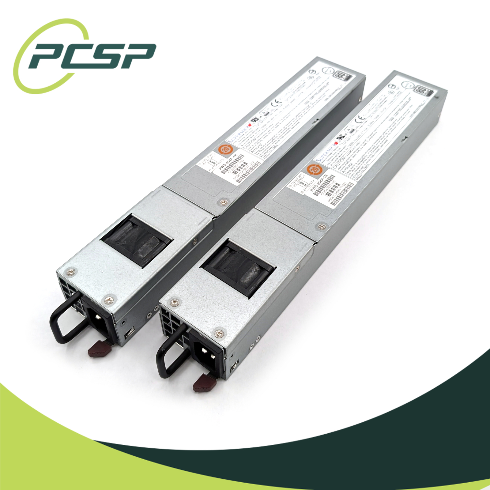 LOT OF 2 Supermicro PWS-504P-1R 500W 80 Plus Platinum Switching Power Supply