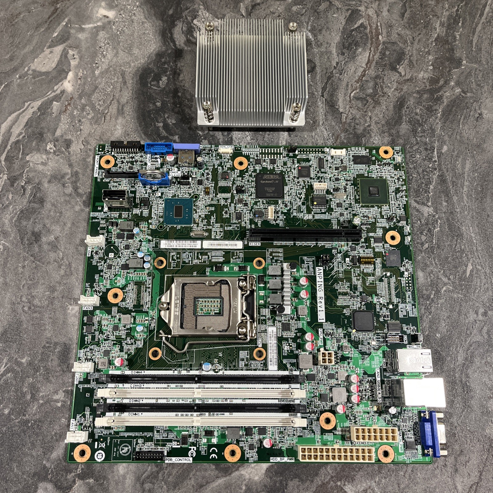 Lenovo IBM X3250 M6 Server Motherboard 01GT311 Anping Rev 1.1 w/ Heat Sink