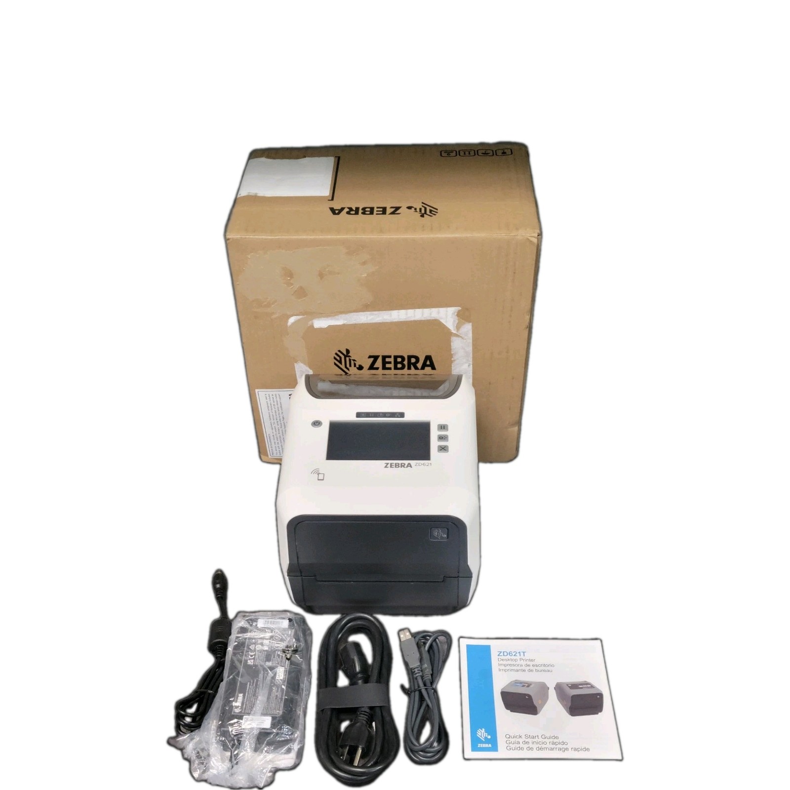 Zebra ZD621 ZD6AH43-301L01EZ 300dpi USB LAN Serial BT Label Printer