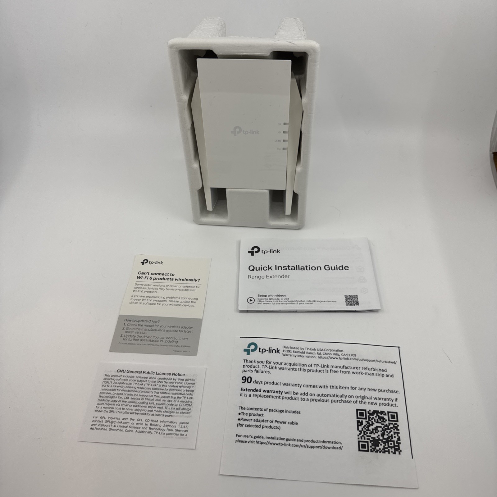 TP-Link RE603X AX1750 Wi-Fi 6 Range Extender Manufacturer Refurbished Tested