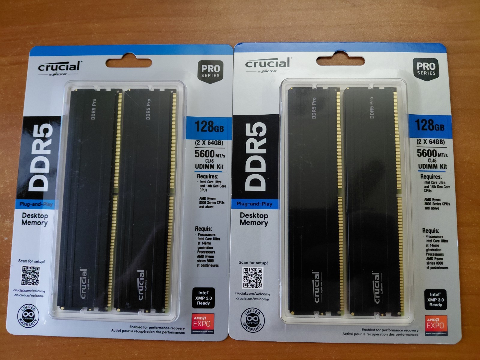 128GB (2x64GB) NEW Crucial Micron DDR5 5600 Desktop RAM UDIMM (CP2K64G56C46U5)