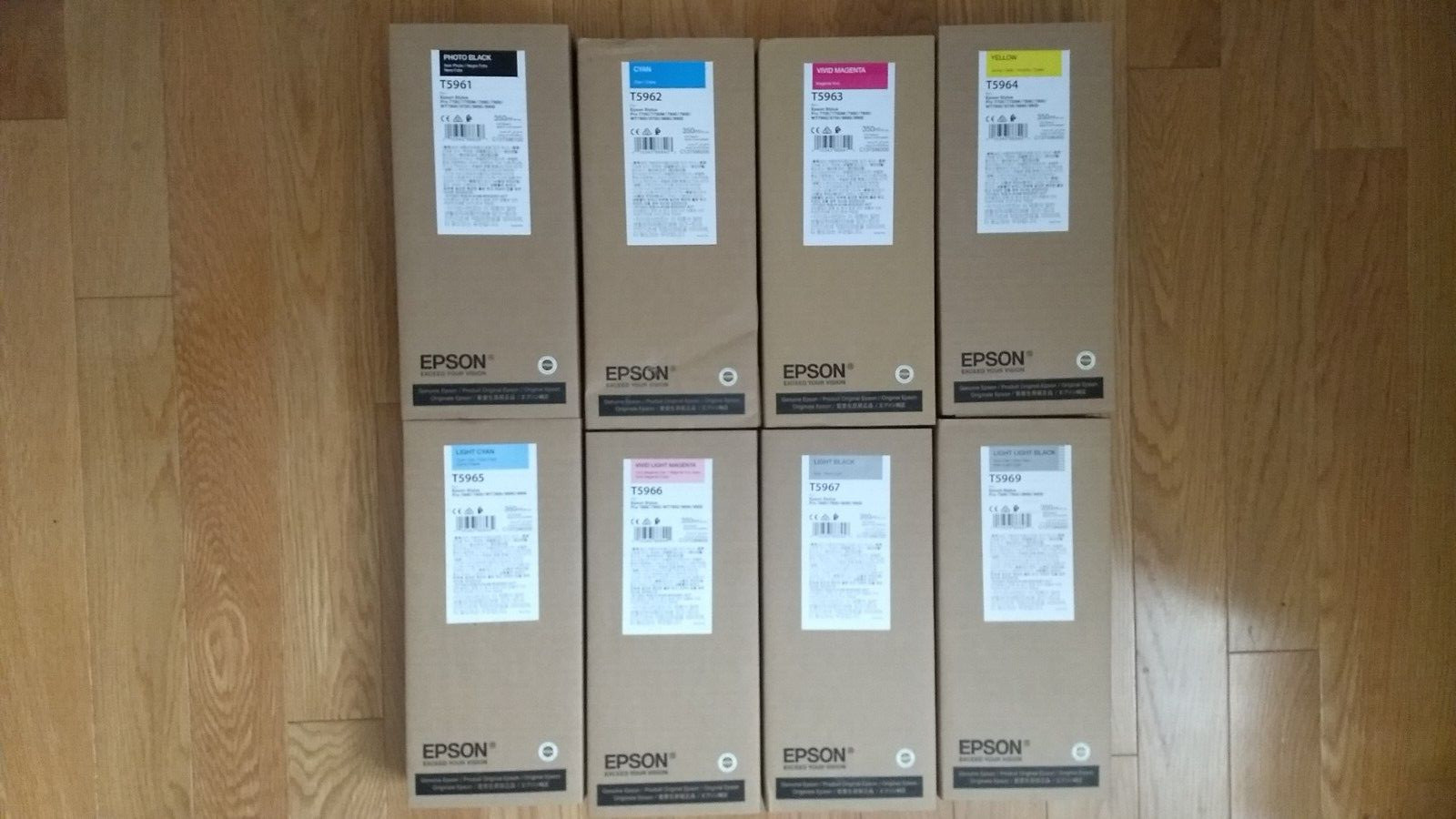 2021-22 GENUINE SET 8 EPSON INK T5961-T5964-T5969 STYLUS PRO 7900 9900 7890 9890