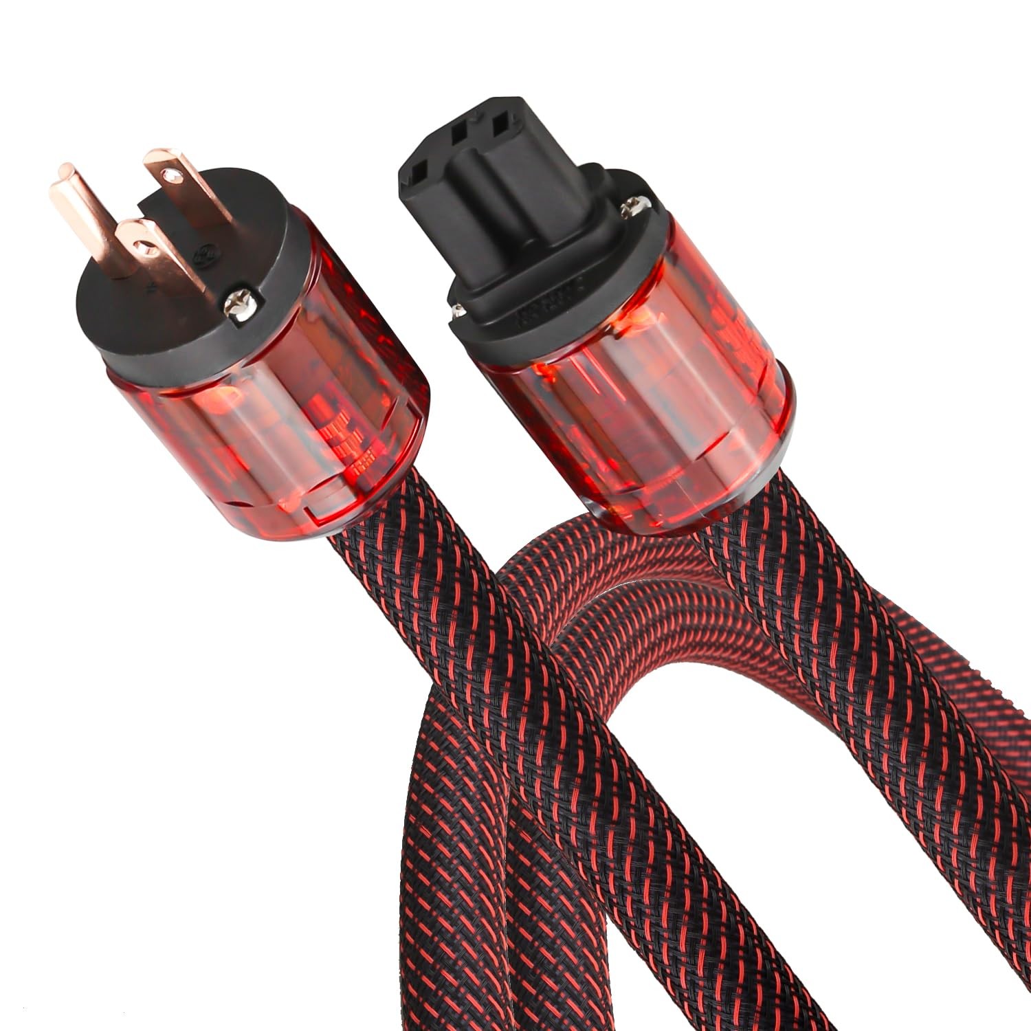 Audiocrast HPC01 HiFi Power Cable, 3.3ft, 125V 15A, Hi-End Amplifier Power Cord