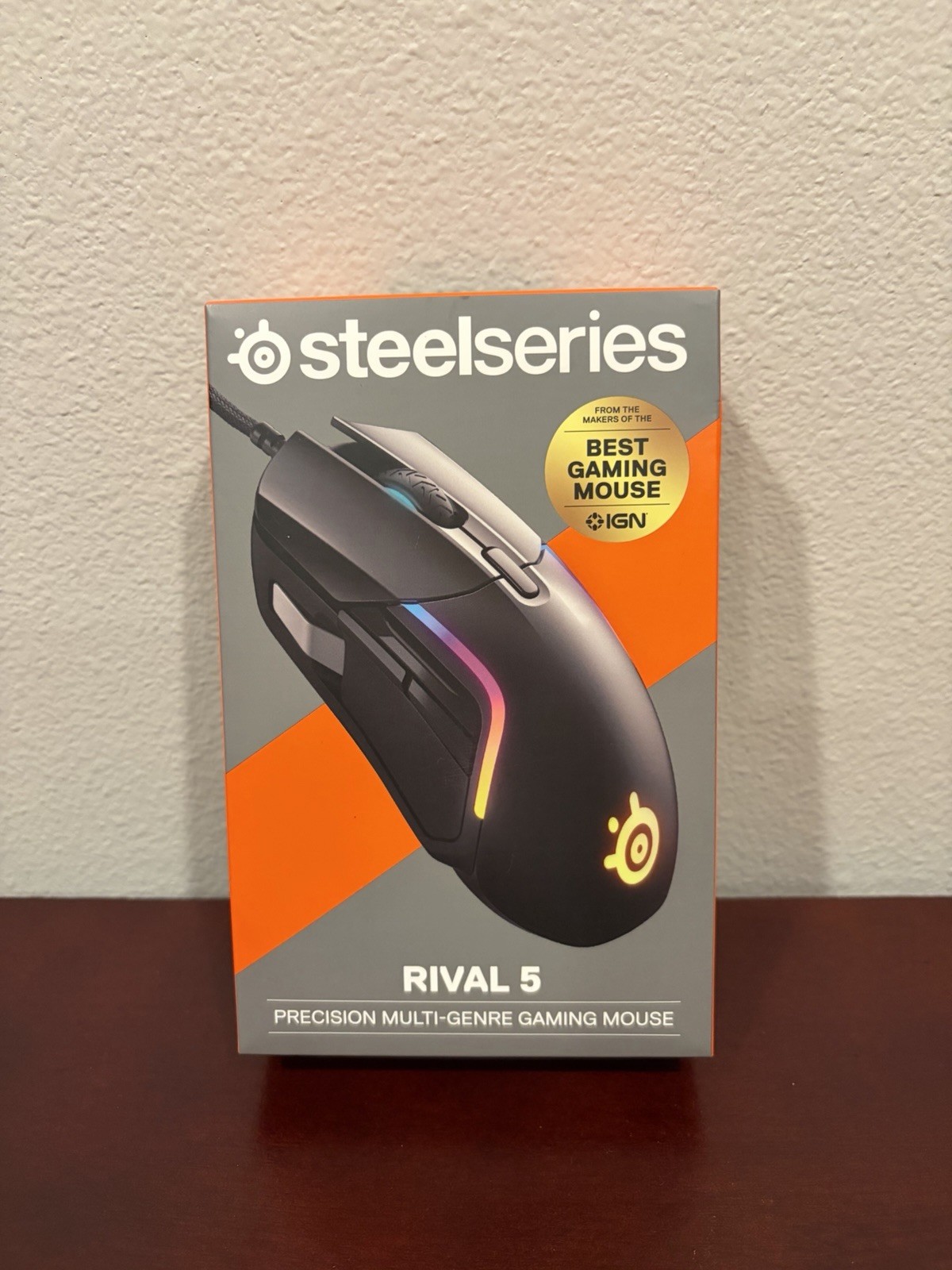 SteelSeries Rival 5 Wired Optical Gaming Mouse Black 18000 DPI 9 Prog Buttons