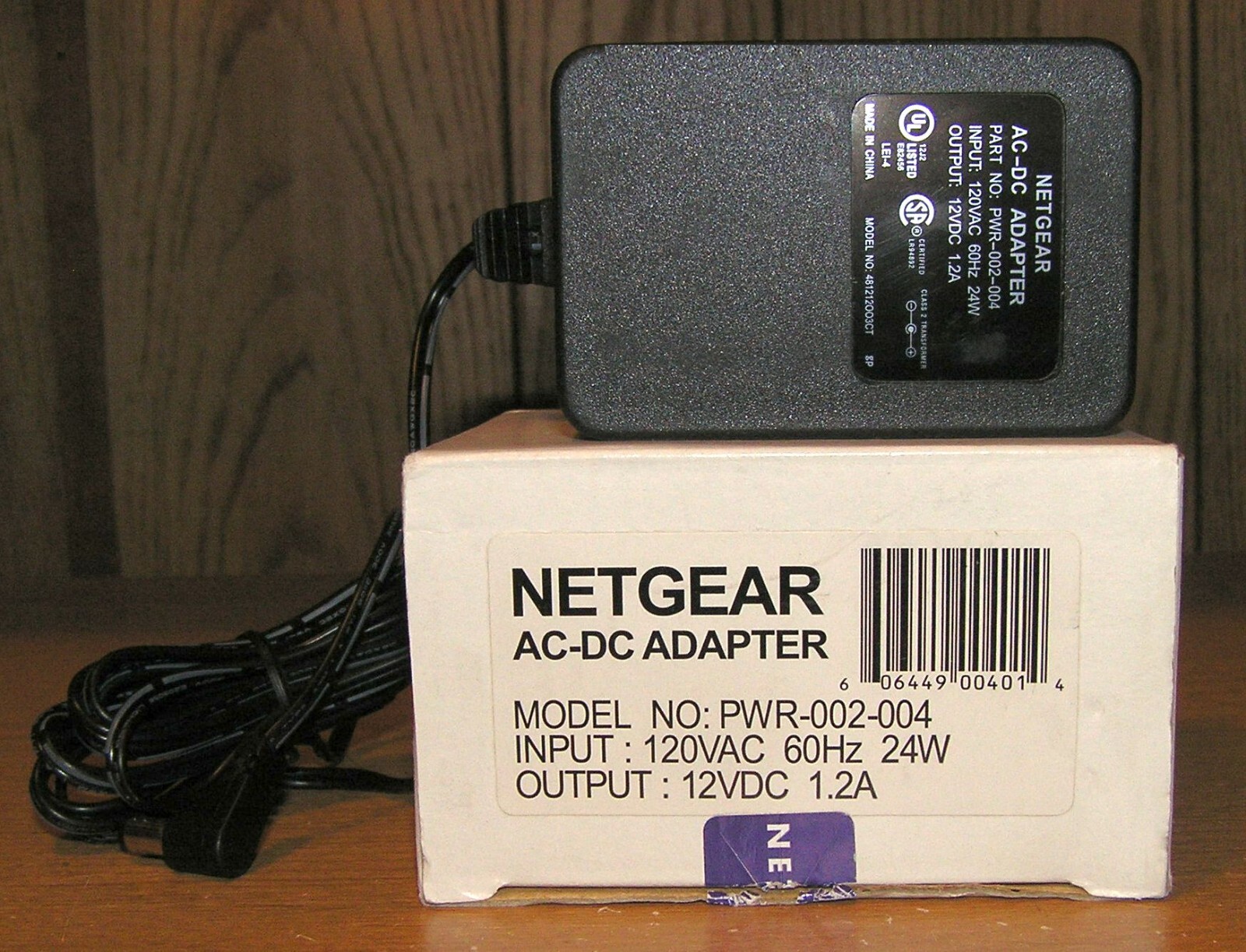 NOS Genuine OEM Netgear PWR-002-004 AC-DC Adapter Power Supply 12VDC 1.2A