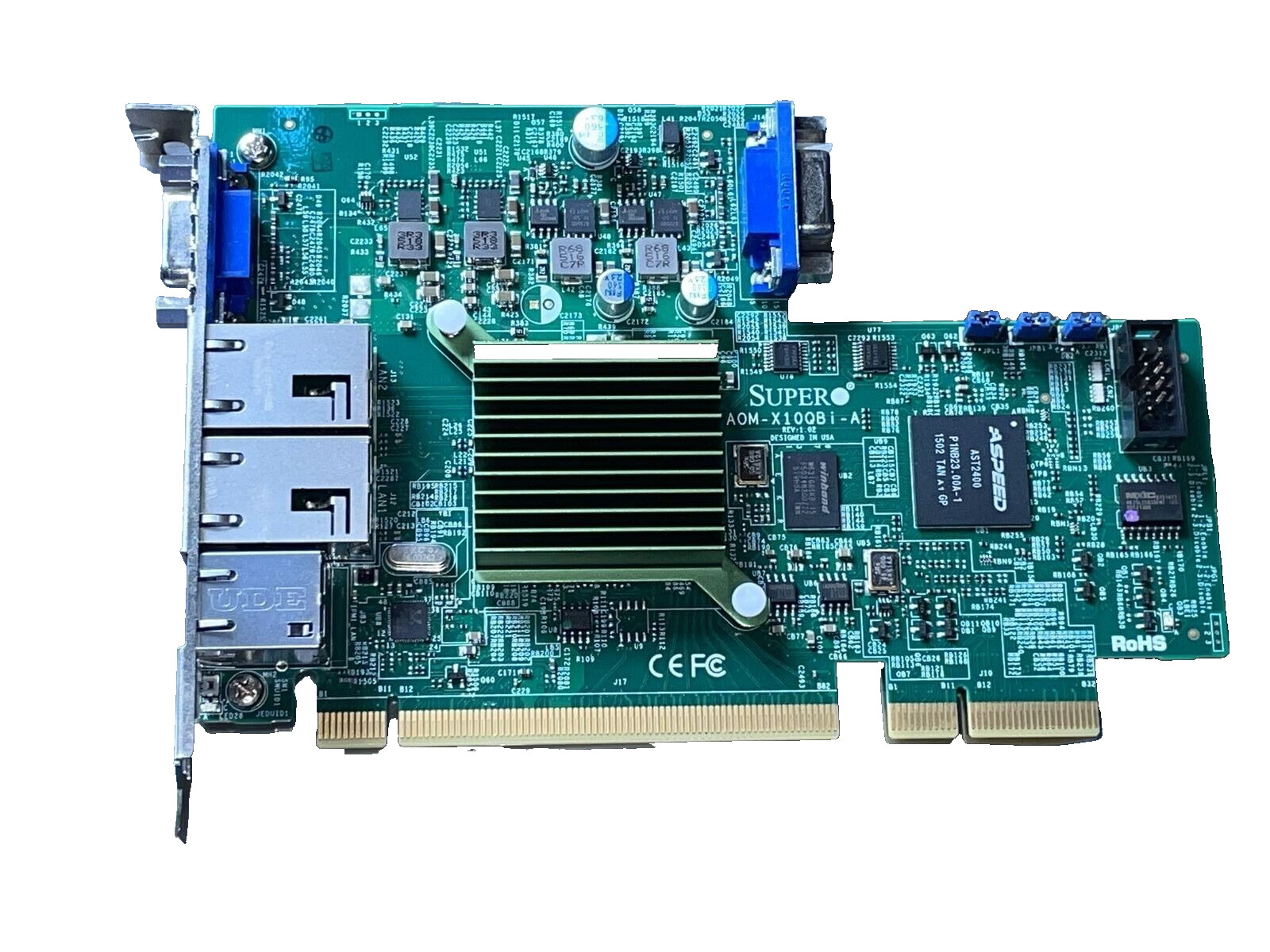 Supermicro AOM-X10QBI-A 1x VGA 2x 10GbE Ethernet IPMI Network Card