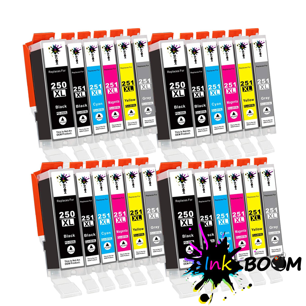 24 Ink Cartridge for PGI-250 CLI-251 PIXMA IP8720 MG7520 MG6320 MG7120