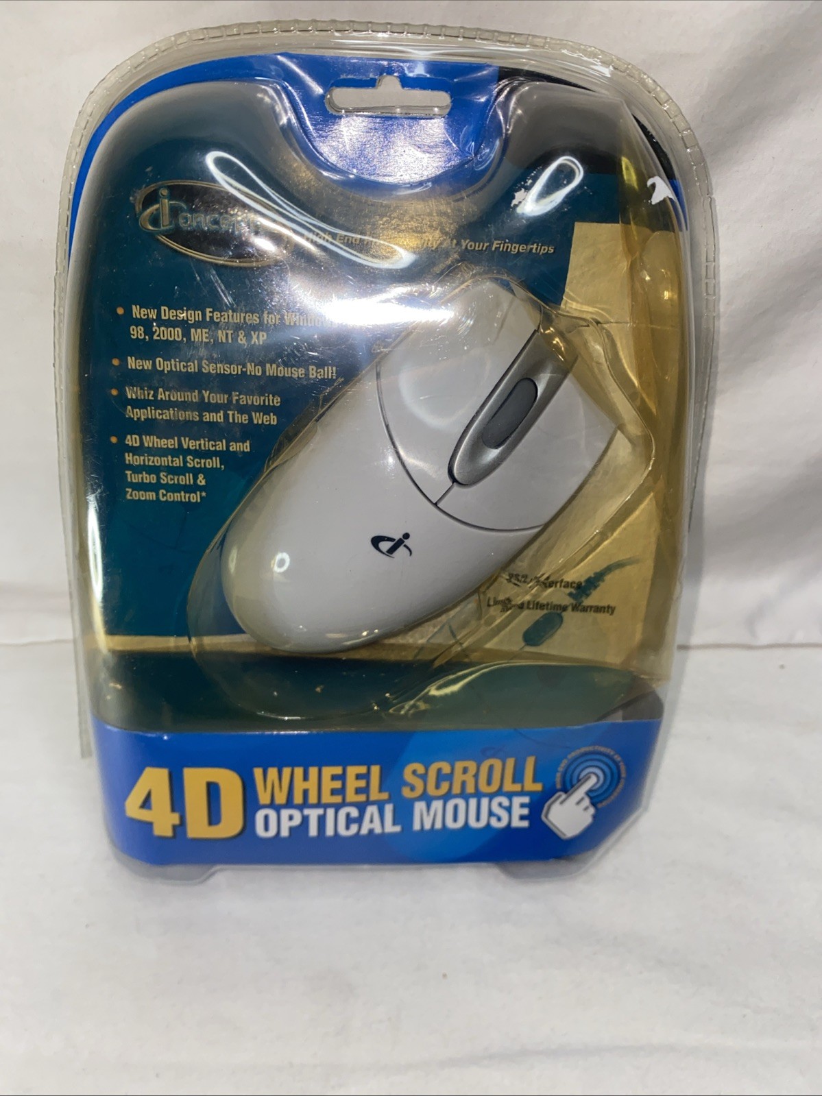 iConcepts PC 4D Wheel Scroll Mouse PS/2 Interface