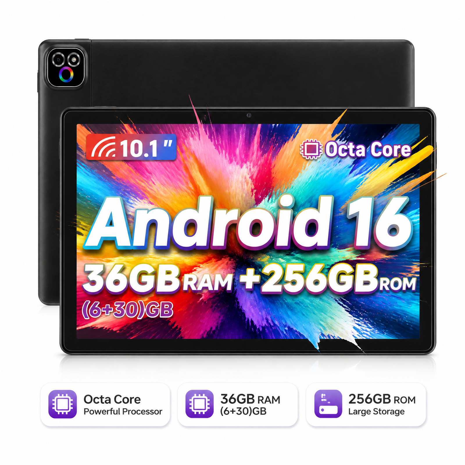 2026 Brand New Android 16 Tablet 36GB RAM 256GB ROM GMS Google NETFLIX Wifi 5G