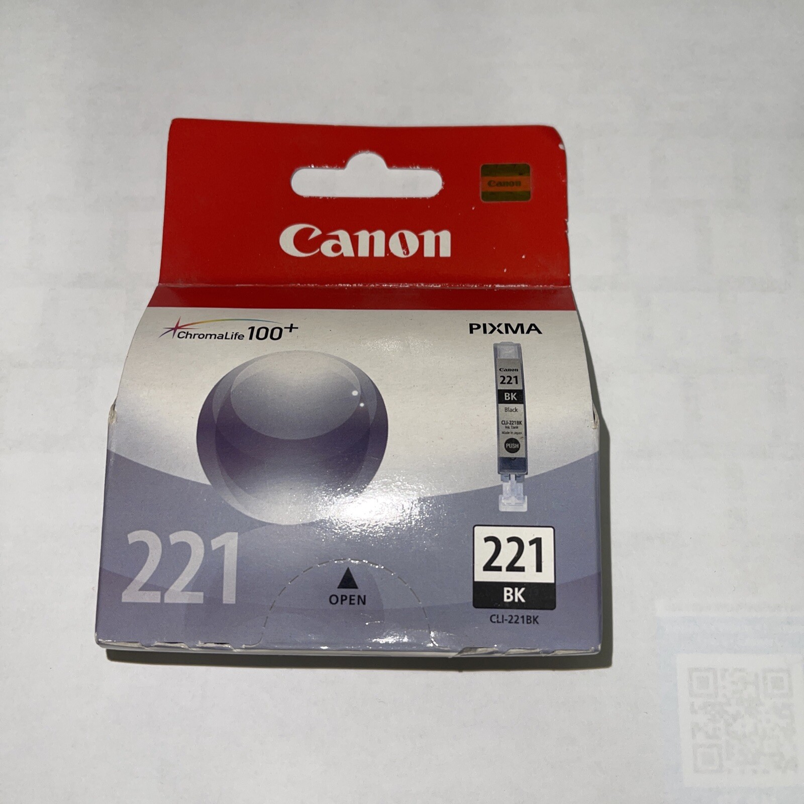 Canon Black Ink Cartridge CLI-221BK 2946B001 Genuine New Sealed E12