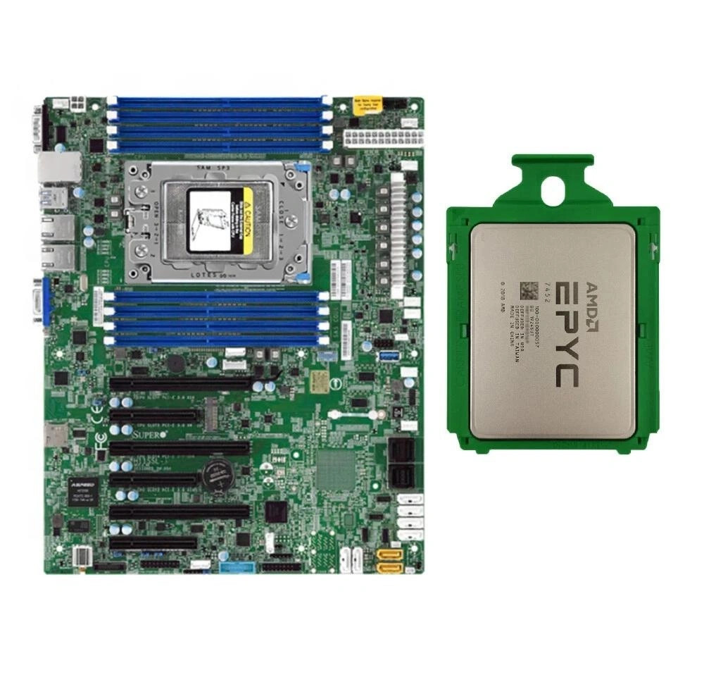 AMD EPYC 7452+Supermicro H11SSL-i 32cores 64threads 2.35 GHz motherboard+ CPU--