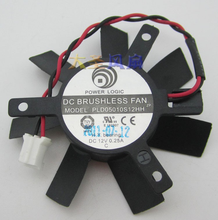 Graphics Card Fan Diameter 45mm Hole Spacing 32mm 2-wire For ATI PLD05010S12HH