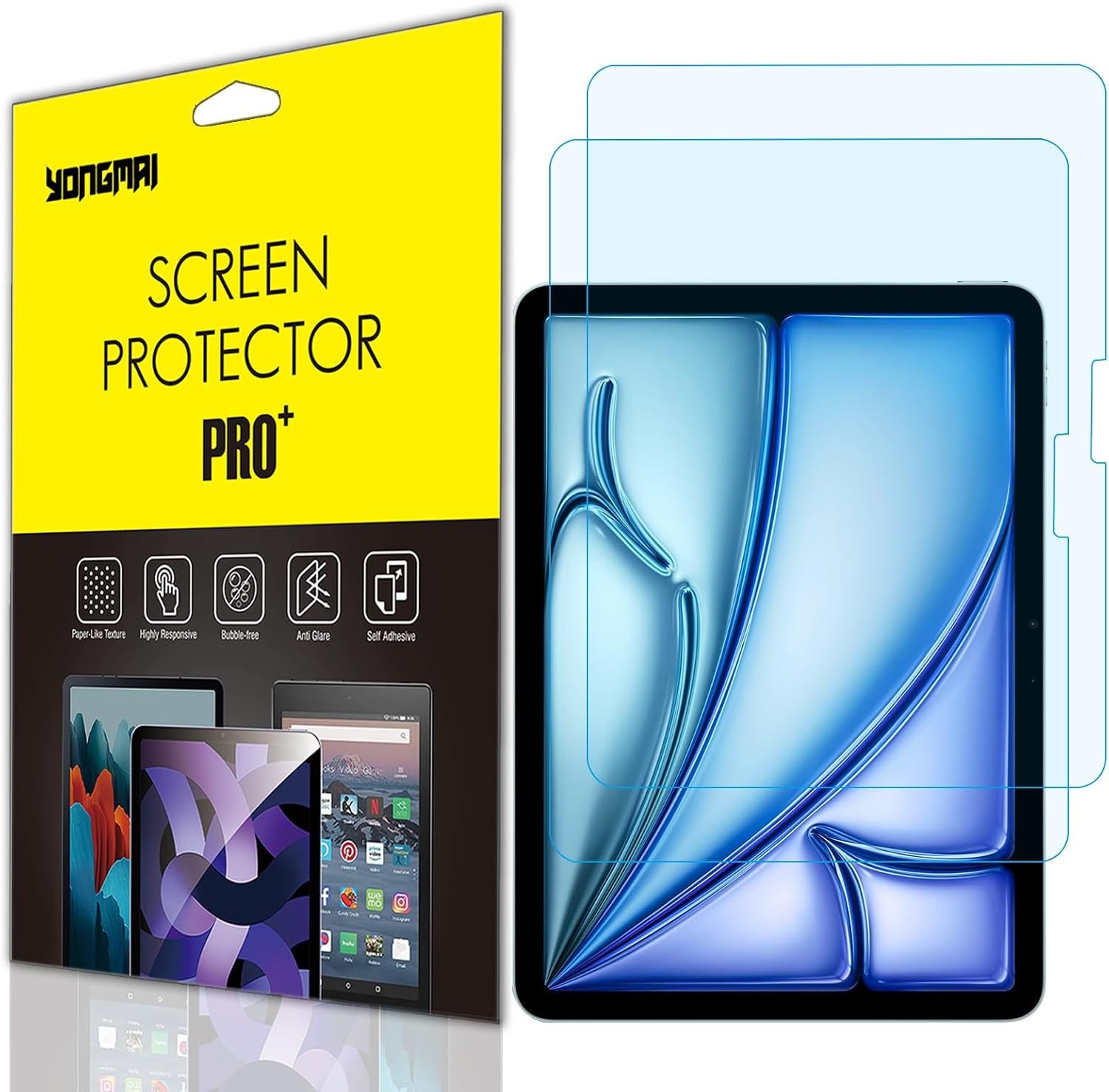 2pcs Blue Light Blocking Screen Protector for iPad Air 11" Anti-Glare