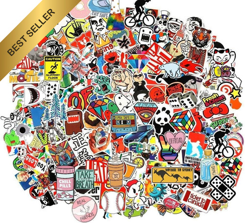 CHNLML 100 PCS Random Sticker Pack, Colorful 50pcs pack, Multicolor