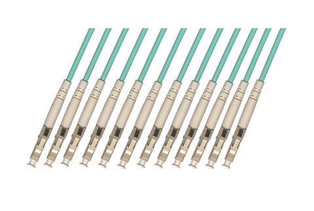 75M INDOOR ARMORED LC-LC 12 STRANDS OM3 50/125 MULTIMODE FIBER CABLE