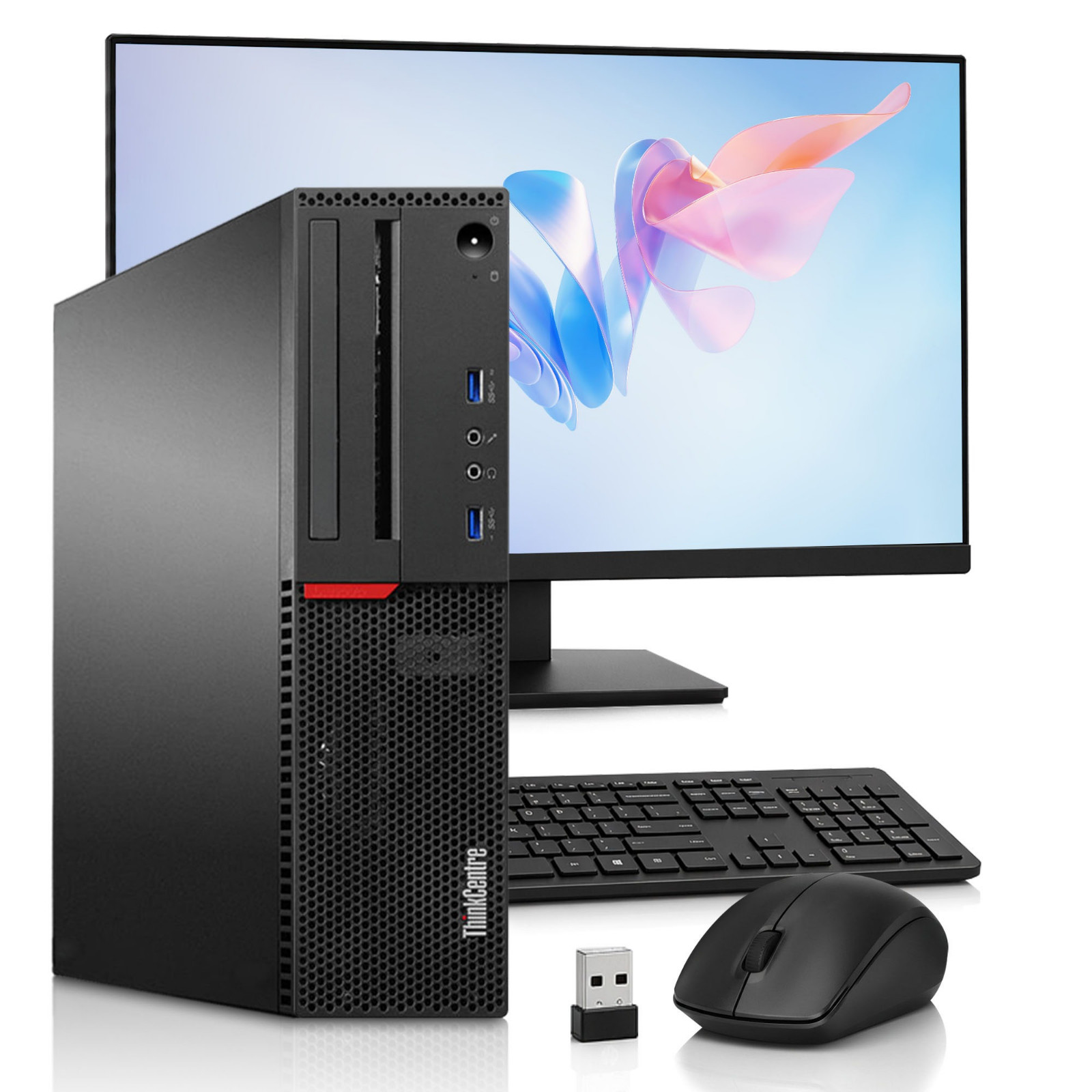 Lenovo M700 Desktop PC i5-6th 32GB RAM 1TB SSD 1TB HDD 24” LED Wi-Fi Windows 11