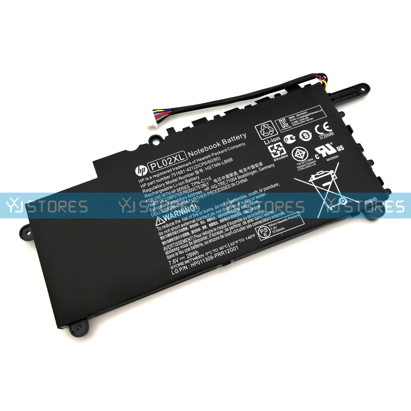 Genuine PL02XL OEM Battery for HP Pavilion 11-n 11 X360 HSTNN-DB6B 751681-421