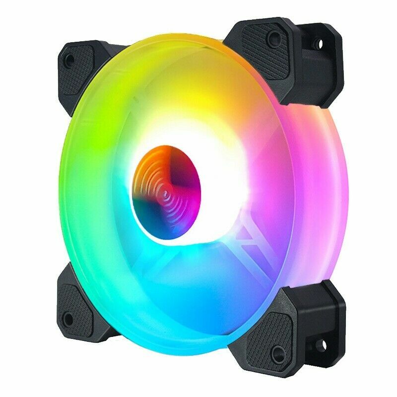 COOLMOON Computer Case PC Cooling Fan 5v 3Pin aRGB Adjust 120mm Quiet IR Remote