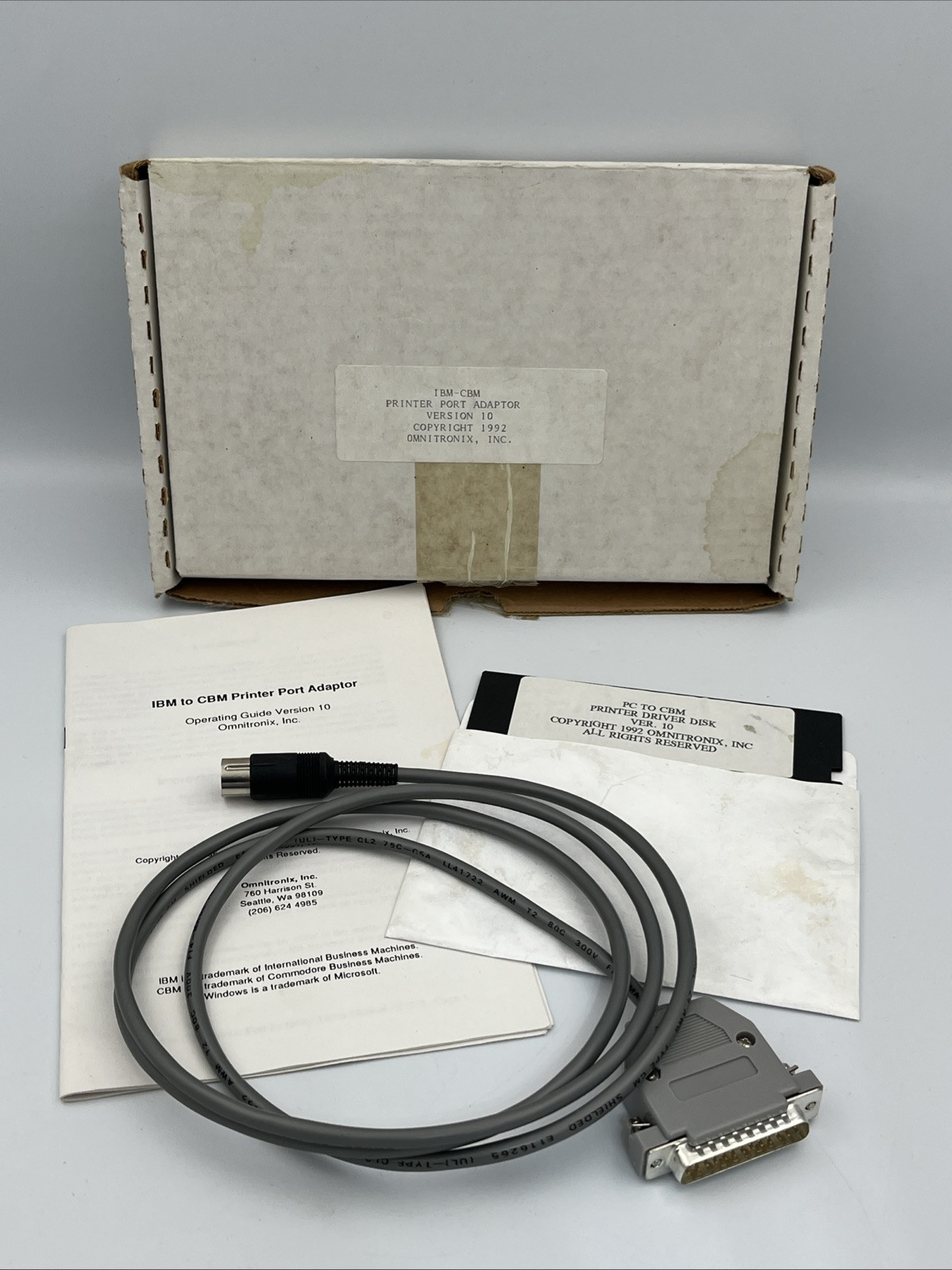 IBM To CBM Printer Port Adaptor Version 10 With Software And Instruction Book