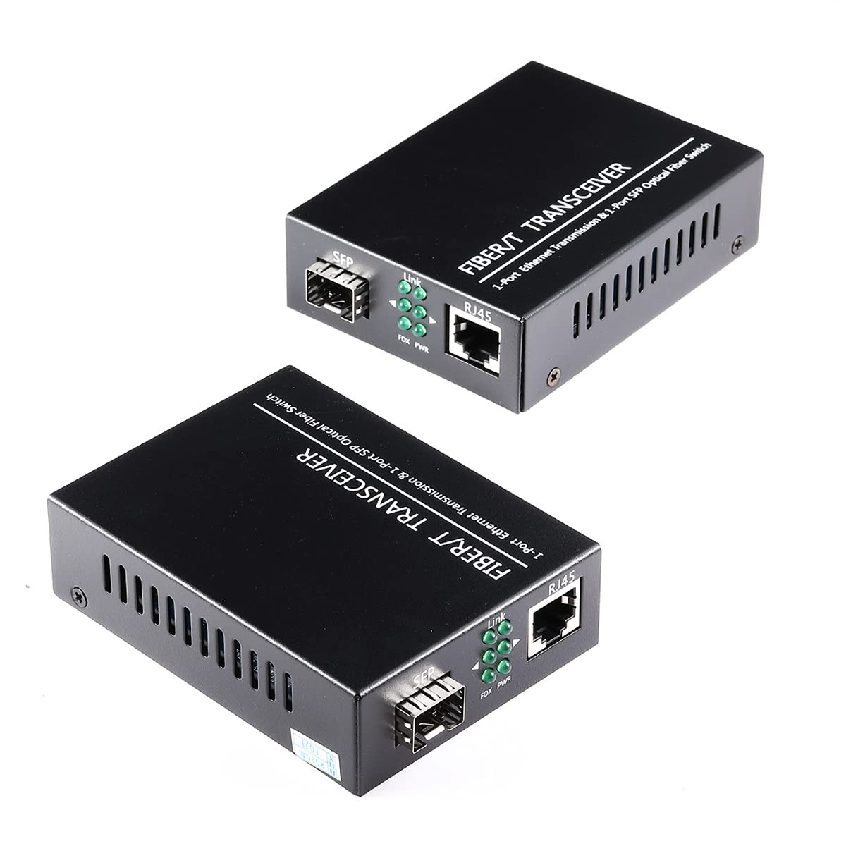 2 PCS 1.25G/s Gigabit Fiber Ethernet Media Converter SFP Slot To RJ45