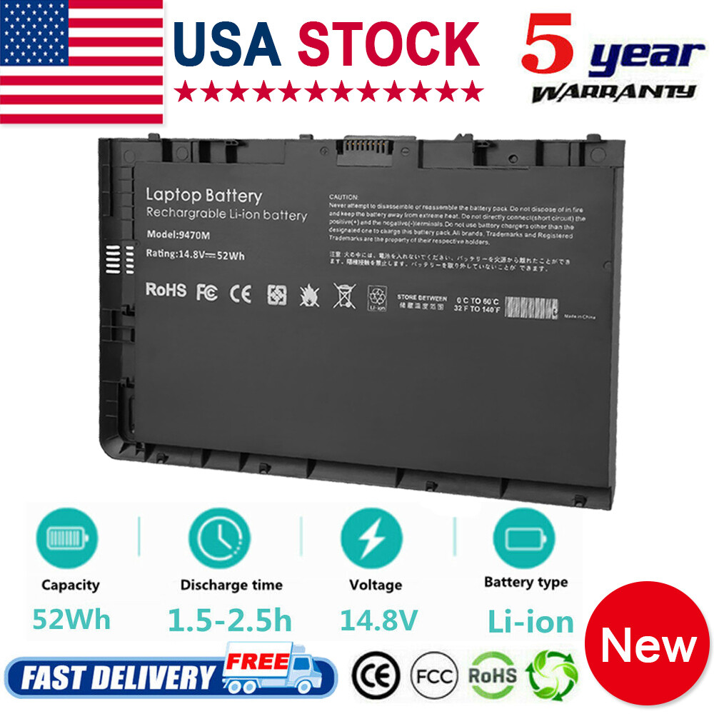 Battery BT04XL For HP EliteBook Folio 9470M 9480M HSTNN-DB3Z 682962-001 Notebook