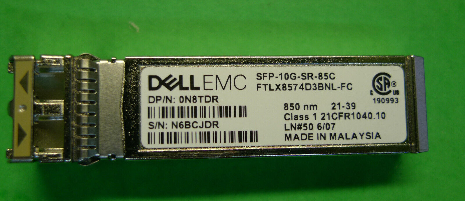Genuine Dell SFP-10G-SR-85C Optical Transceiver FTLX8574D3BNL-FC N8TDR