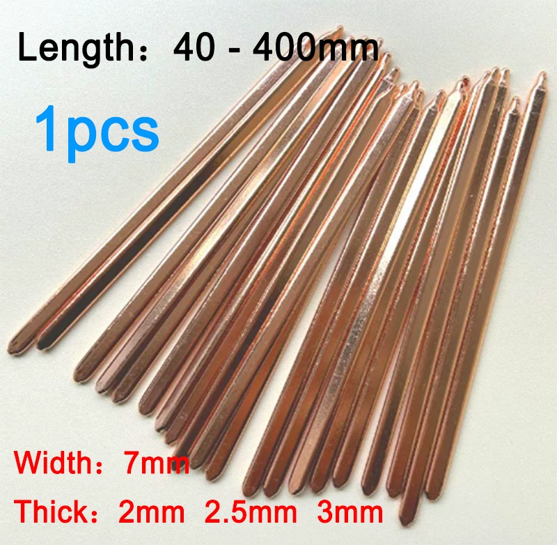 1*Copper Flat Heat Pipe for Cooling Laptop CPU/GPU Heatsink 40-400mm L Width 7mm