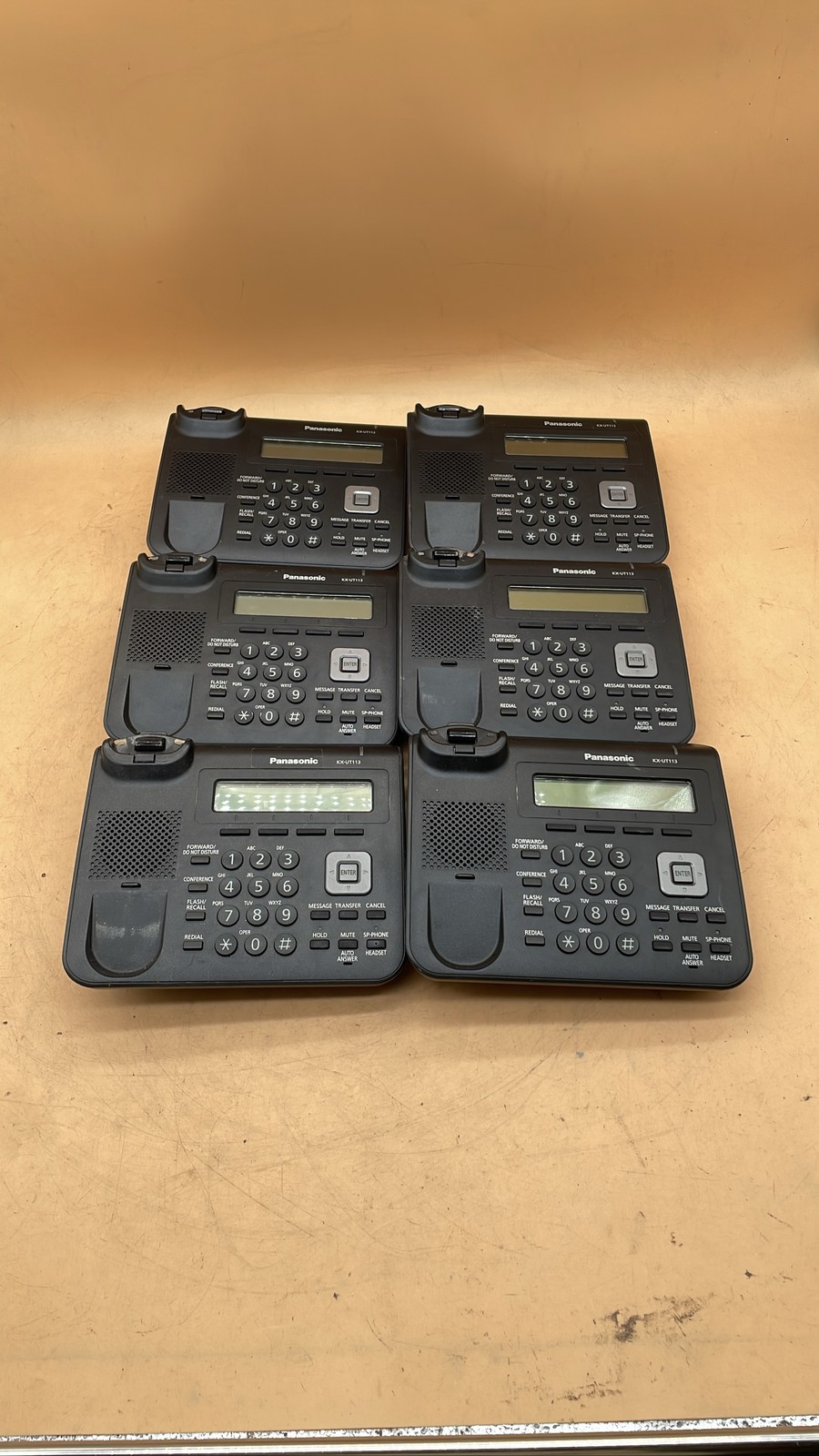 Panasonic KX-UT113-B Entry-Level SIP Business IP Phone Base Unit Only Lot of 6