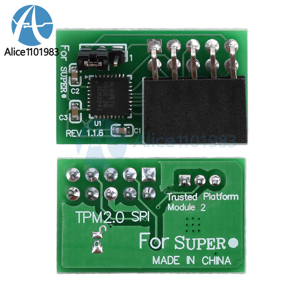 TPM2.0 10PIN Security Module Suitable for Supermicro AOM-TPM-9670V-S 3.3V