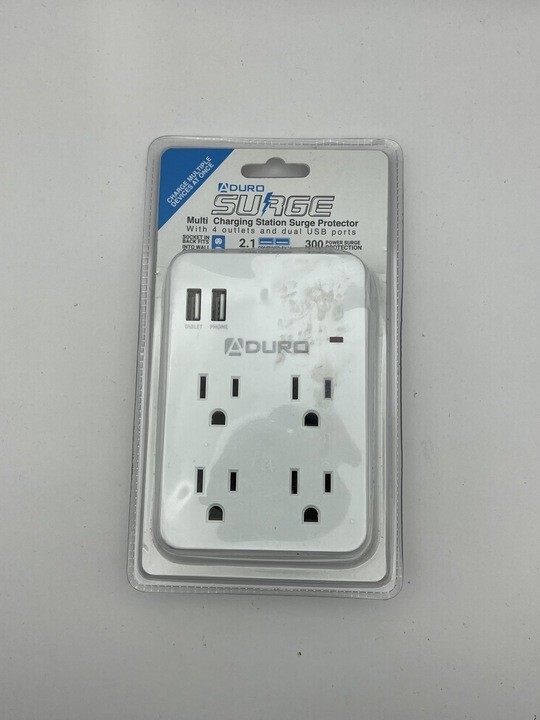 ADURO SURGE MULTI CHARGING STATION WITH 4 OUTLETS & DUAL USB PORTS