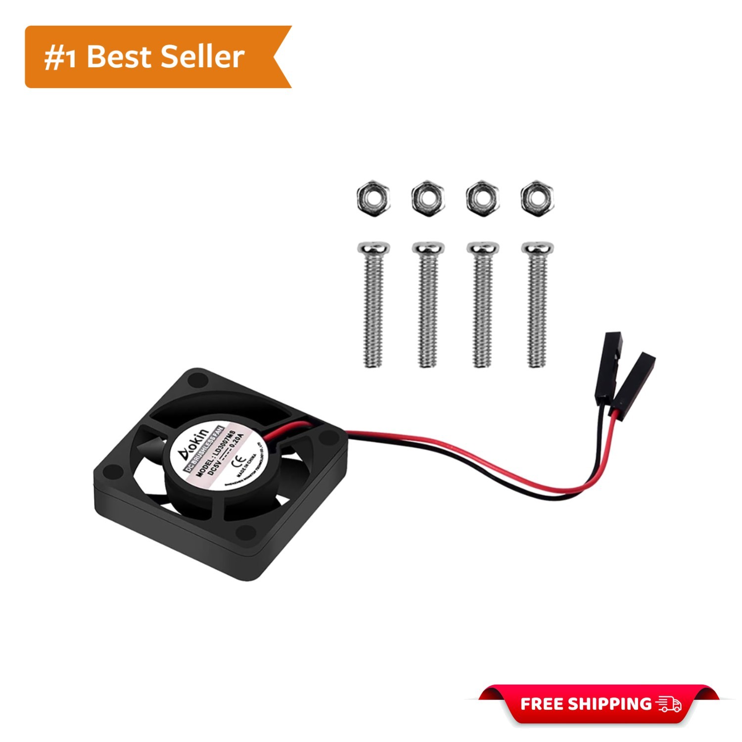 High Airflow Raspberry Pi Cooling Fan with Screws | 6000 RPM | Easy Install